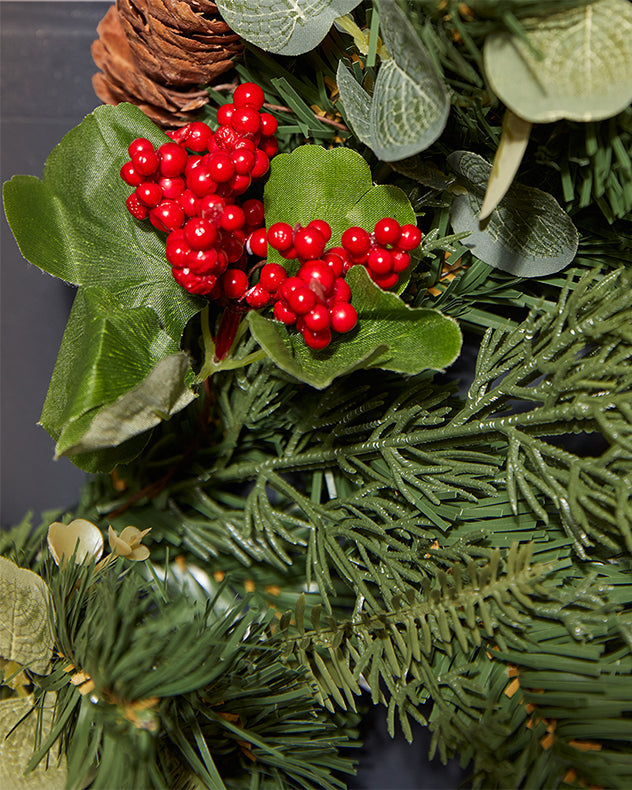 Berry and Bright Eucalyptus Wreath 60cm