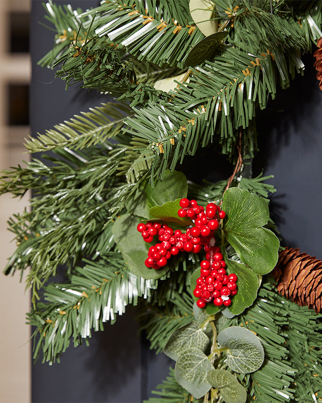 Berry and Bright Eucalyptus Wreath 60cm