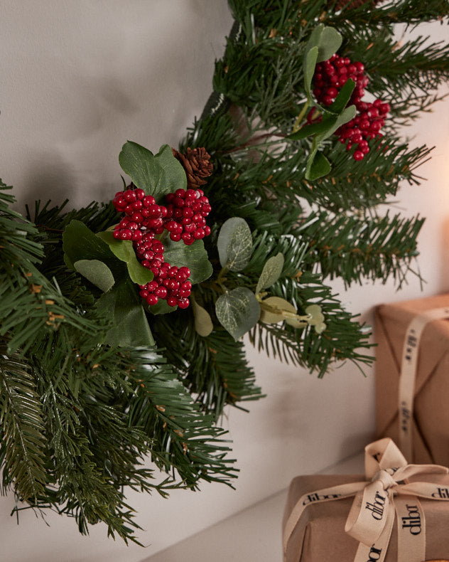 Berry and Bright Eucalyptus Wreath 60cm