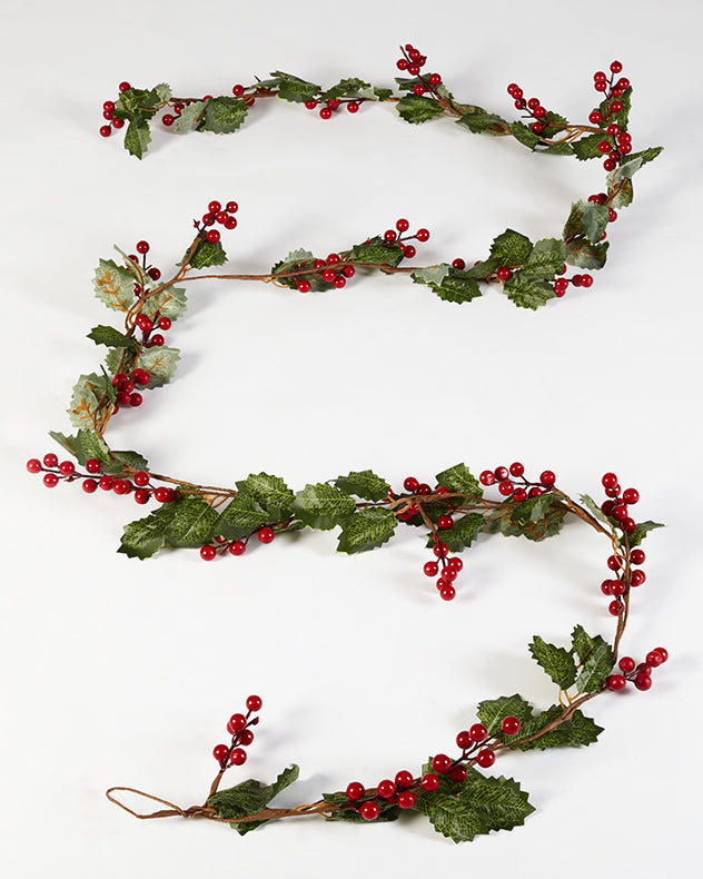 red berry christmas garland
