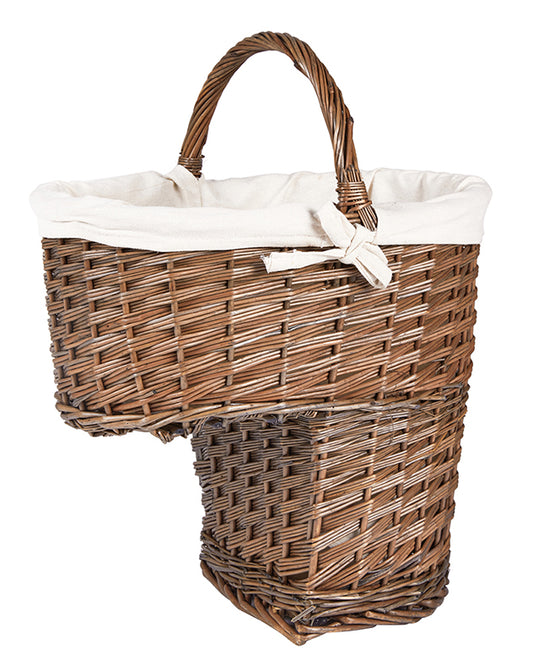 Willow Stair Basket With White Lining