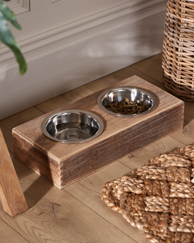 Bergen Wooden Pet Feeding Station