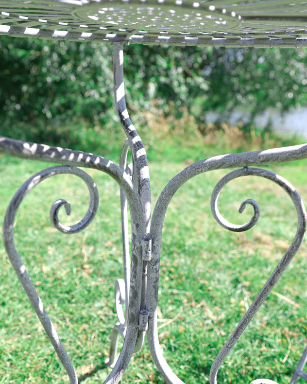 Vintage Grey Iron 3 Piece Bistro Set