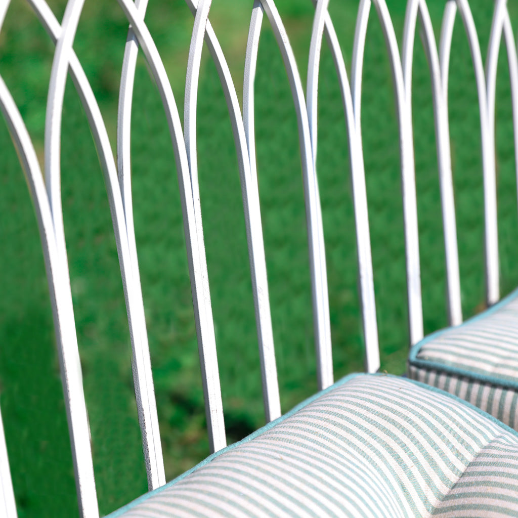 Large Cream Arched Companion Seat Bench