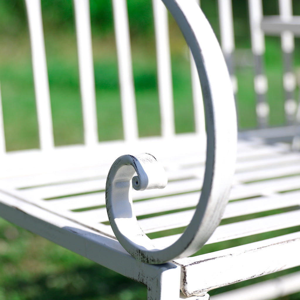 Large Cream Arched Companion Seat Bench