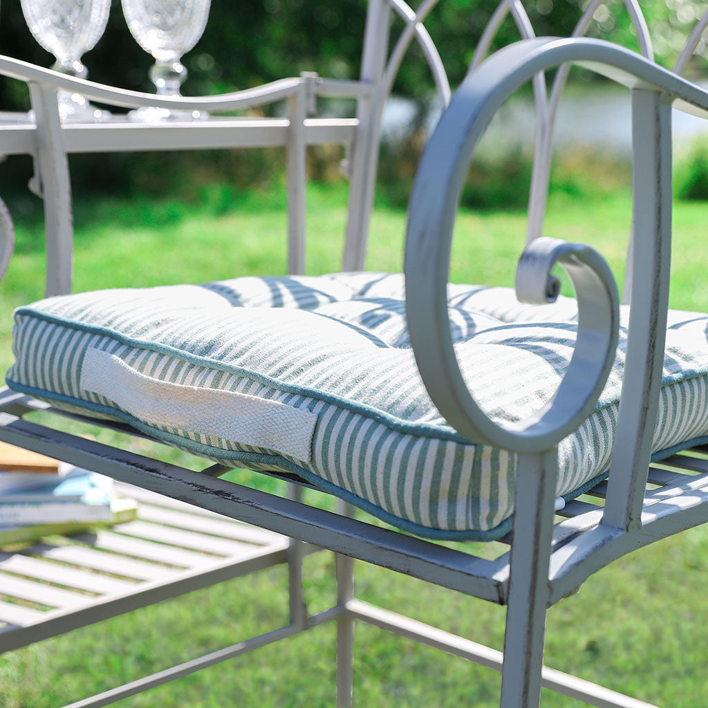 Vintage Grey Arched Iron Companion Seat