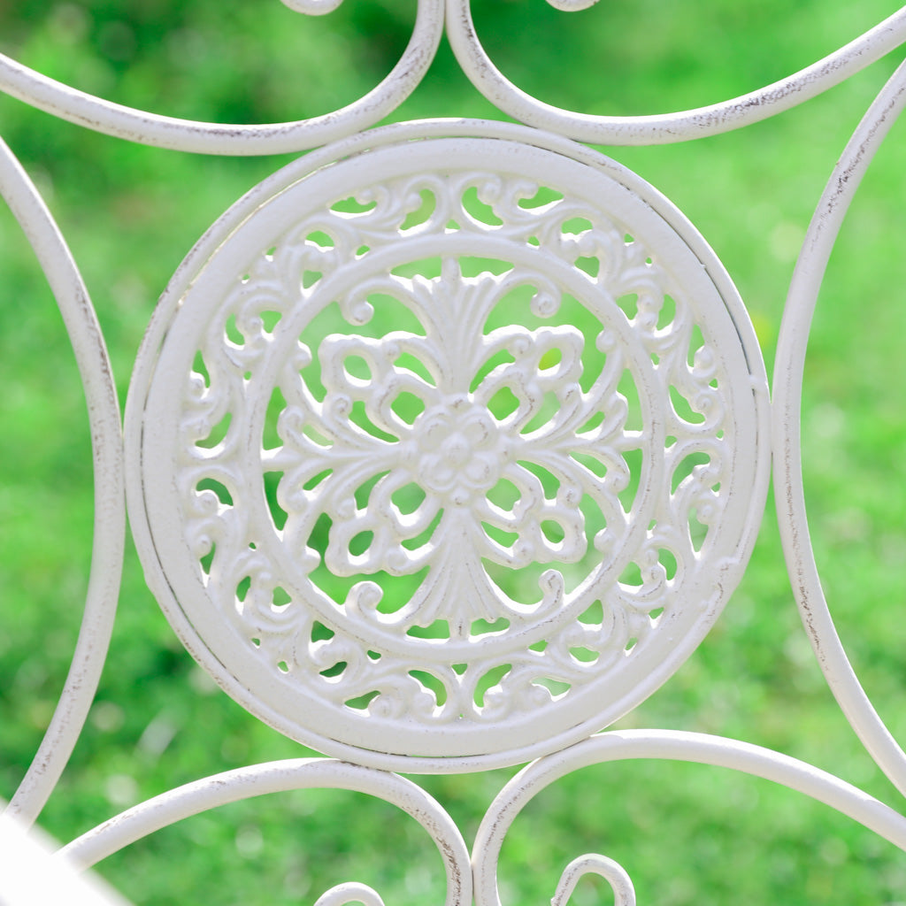Vintage Cream 3 Piece Outdoor Bistro Set