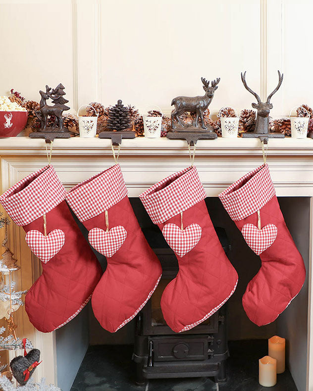 Traditional Gingham Christmas Stocking