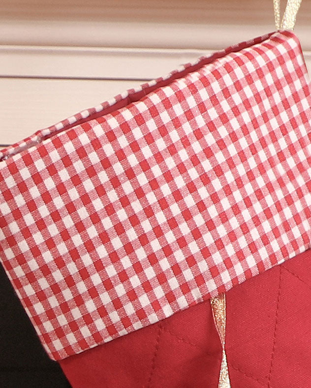 Traditional Gingham Christmas Stocking