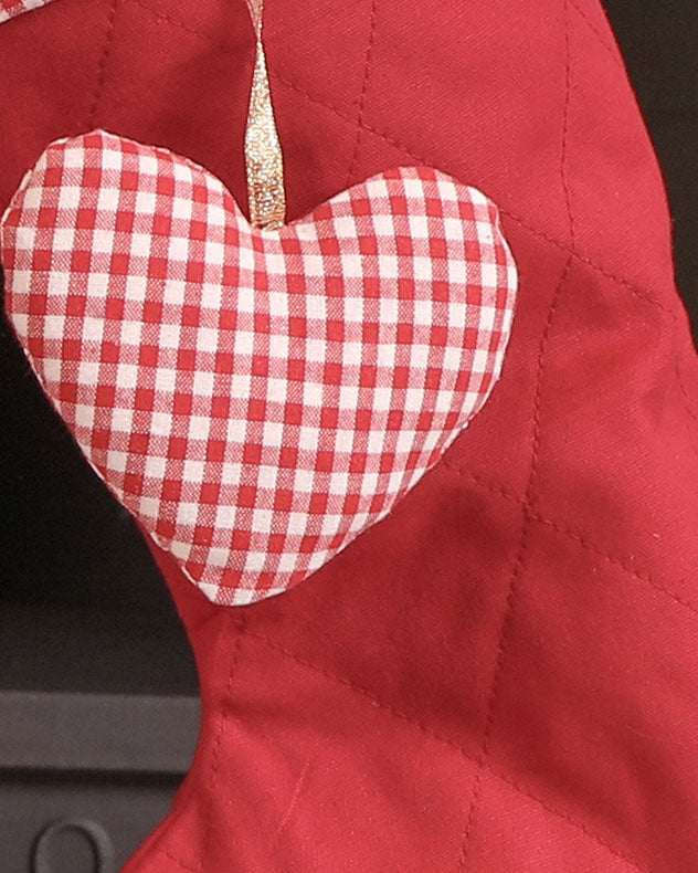 Traditional Gingham Christmas Stocking