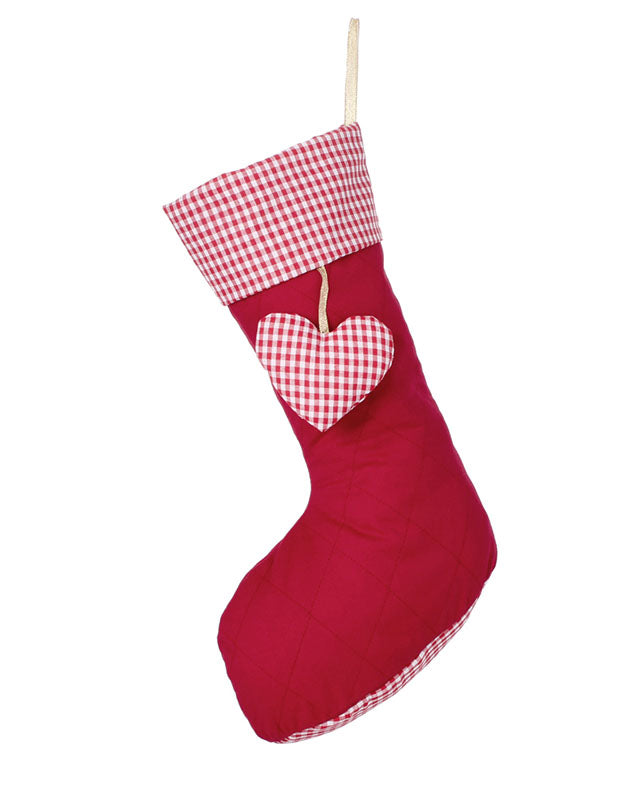 Traditional Gingham Christmas Stocking
