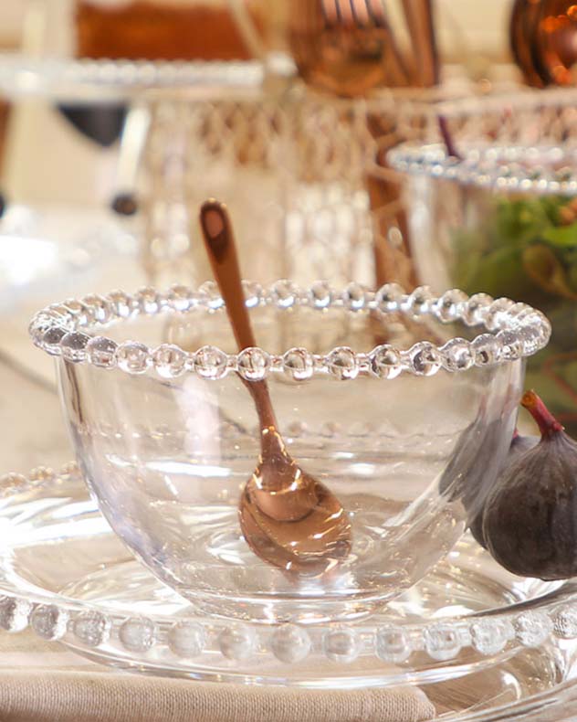 Bella Perle Beaded Glass Bowl