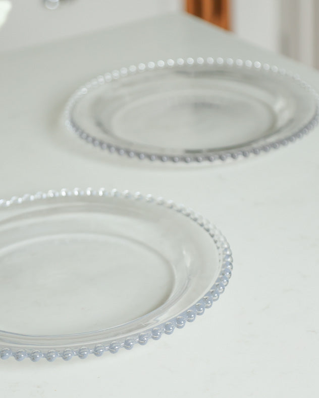 Bella Perle Beaded Glass Dinner Plate