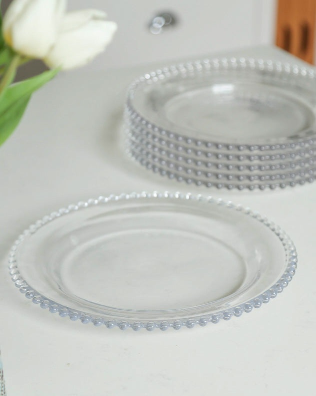 Bella Perle Beaded Glass Dinner Plate