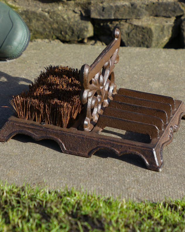 Cast Iron Boot Scraper and Boot Brush