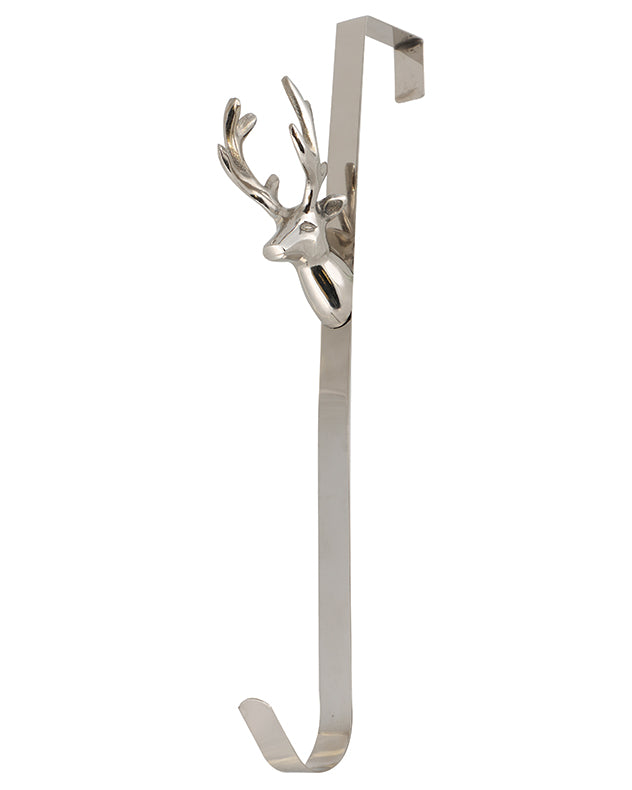 Silver Stag Over Door Wreath Hanger