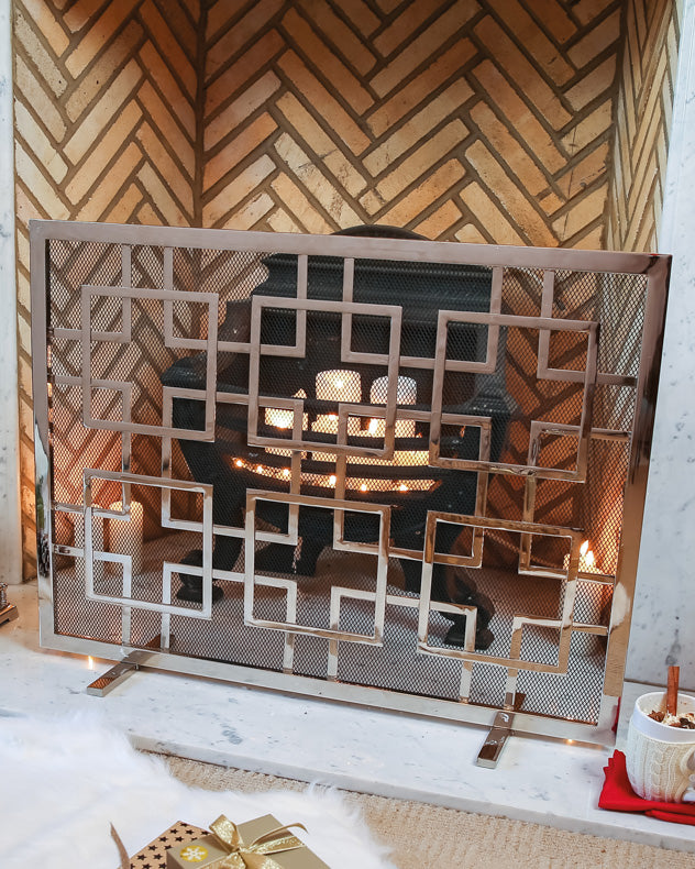 Kensington Nickel Fire Screen