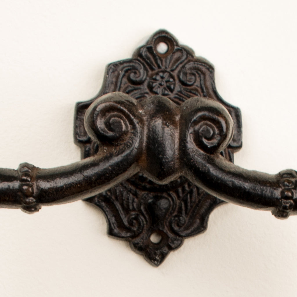 Period Cast Iron Toilet Roll Holder