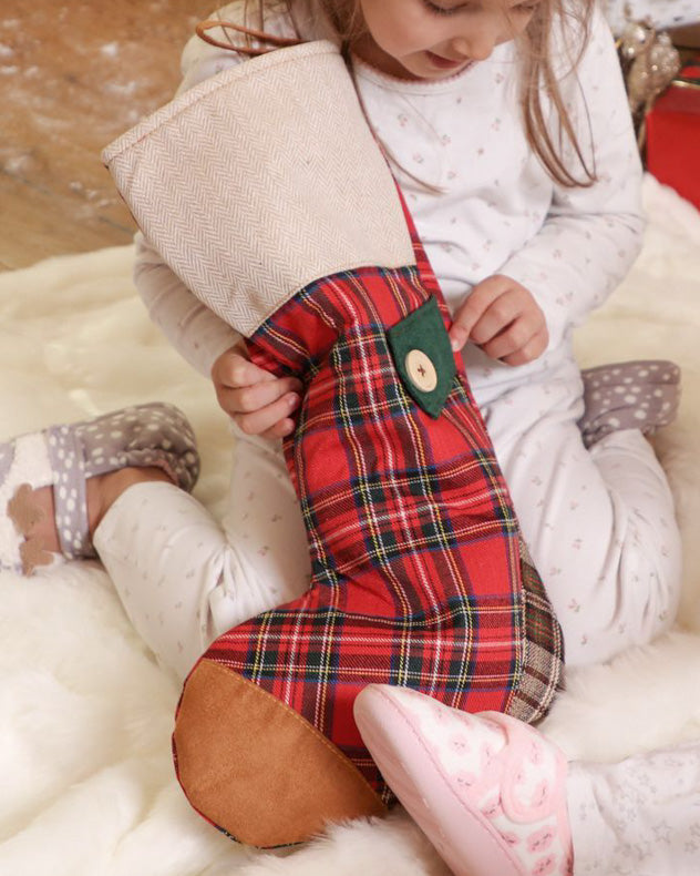 Red Tartan Patchwork Stocking