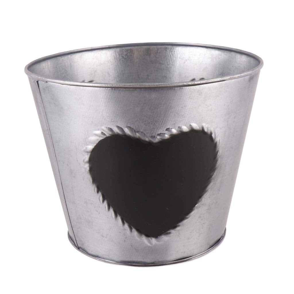 Vintage Zinc Heart Herb Planter