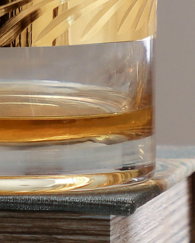 Pair of Gold Leaf Whisky Tumblers