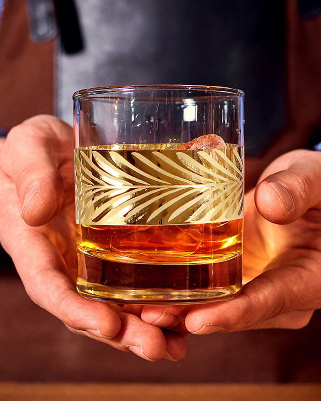 Pair of Gold Leaf Whisky Tumblers