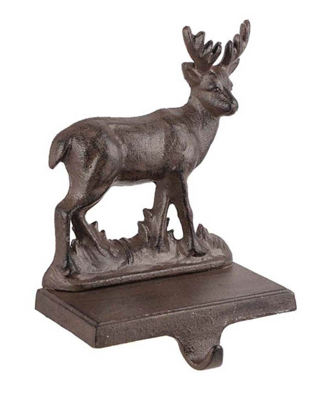 Cast Iron Reindeer Christmas Stocking Holder