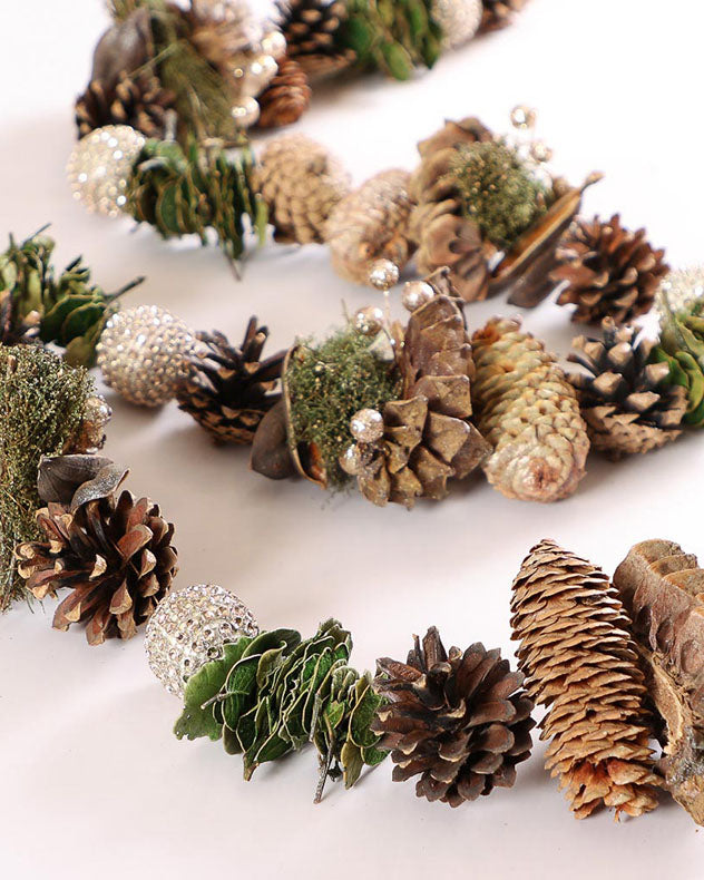 5ft Glittering Woodland Christmas Garland