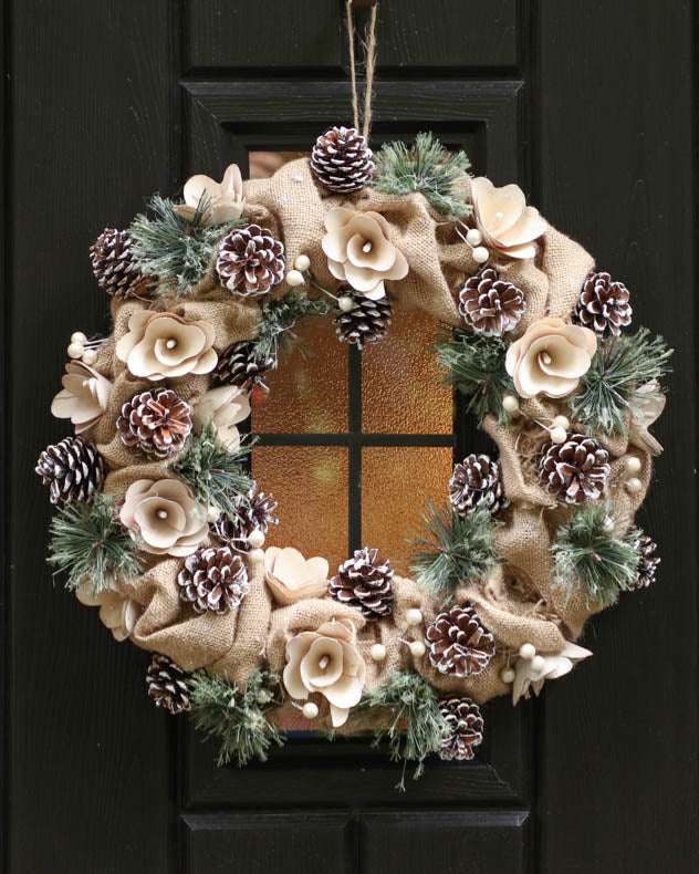 natural jute door wreath