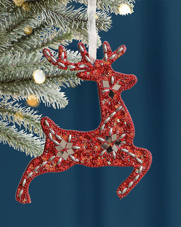 hanging reindeer christmas decorations