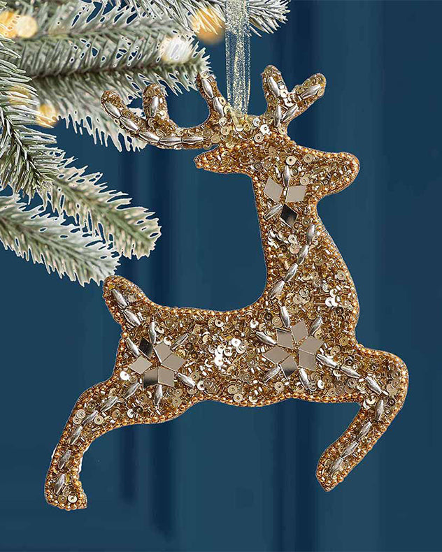 hanging reindeer christmas decorations