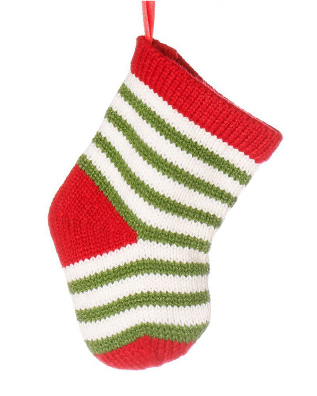 Candy Stripe Stocking Tree Decoration