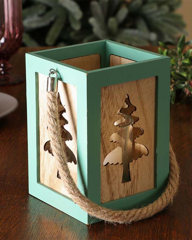 Nordic Christmas Tree Candle Lantern