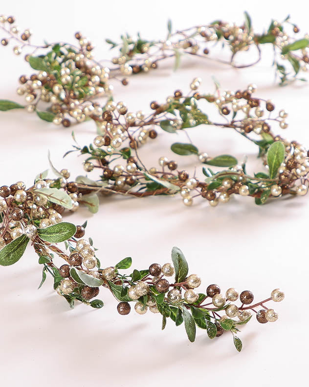 LED Copper Mistletoe Christmas Garland Decoration