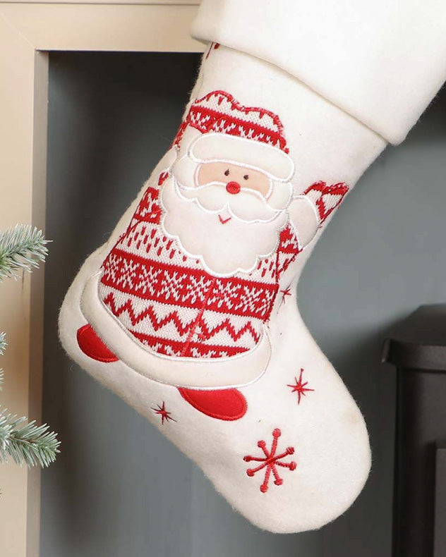 Snowy Santa Children's Christmas Stocking