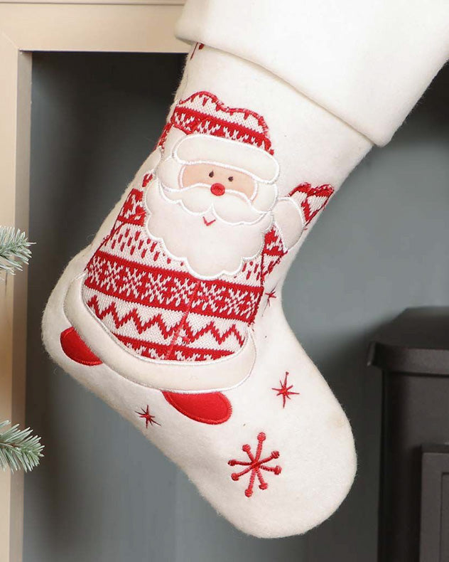 Snowy Santa Children's Christmas Stocking