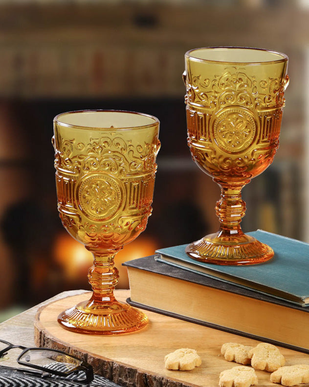 Parisian Amber Wine Goblet