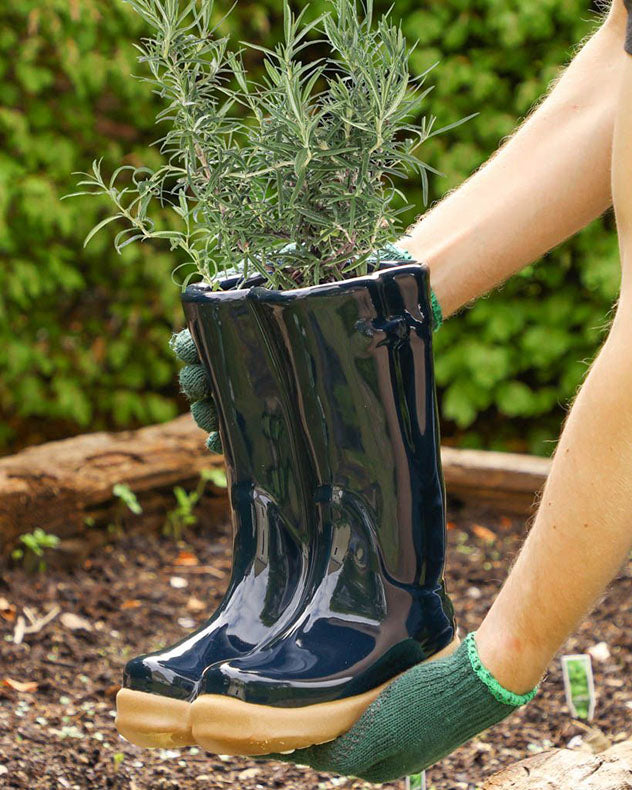ceramic wellington boot planter