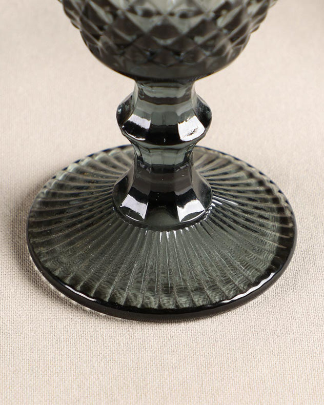 handmade embossed wine glass