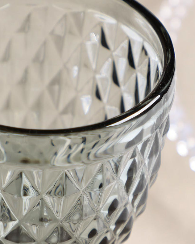 handmade embossed wine glass