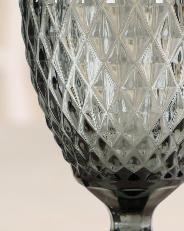 handmade embossed wine glass