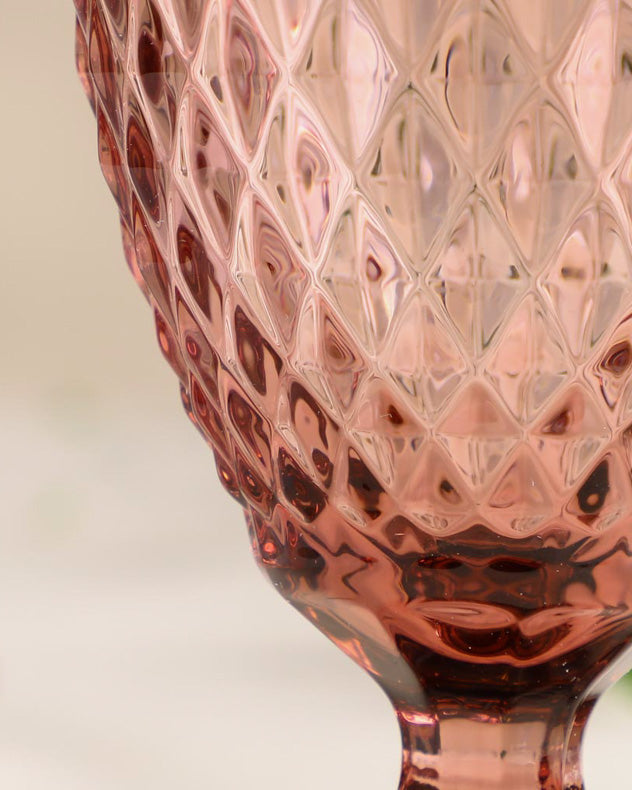 Rococo Pink Wine Goblet