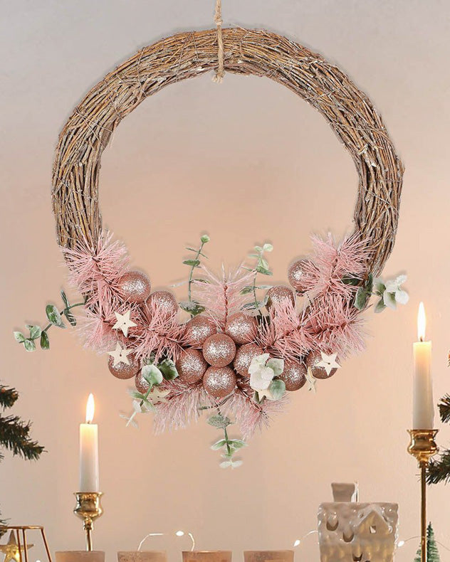 Sugar plum Half Moon Wreath 33cm