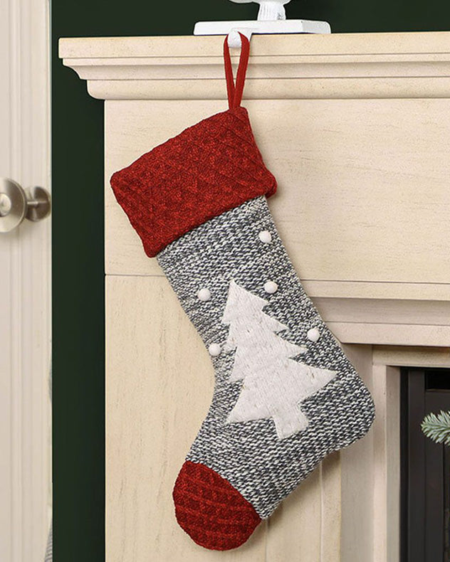 Traditional christmas tree stocking