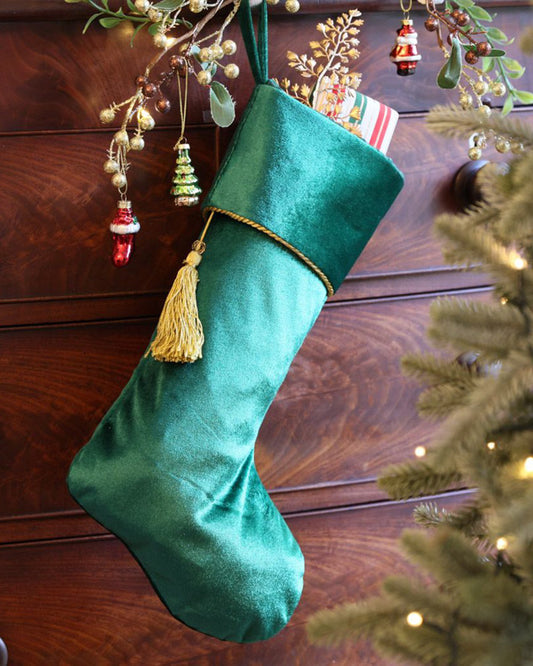 Kensington Green Velvet Christmas Stocking