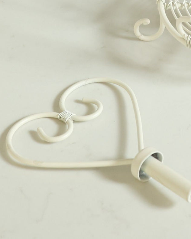 Vintage Ivory Heart Kitchen Roll Holder
