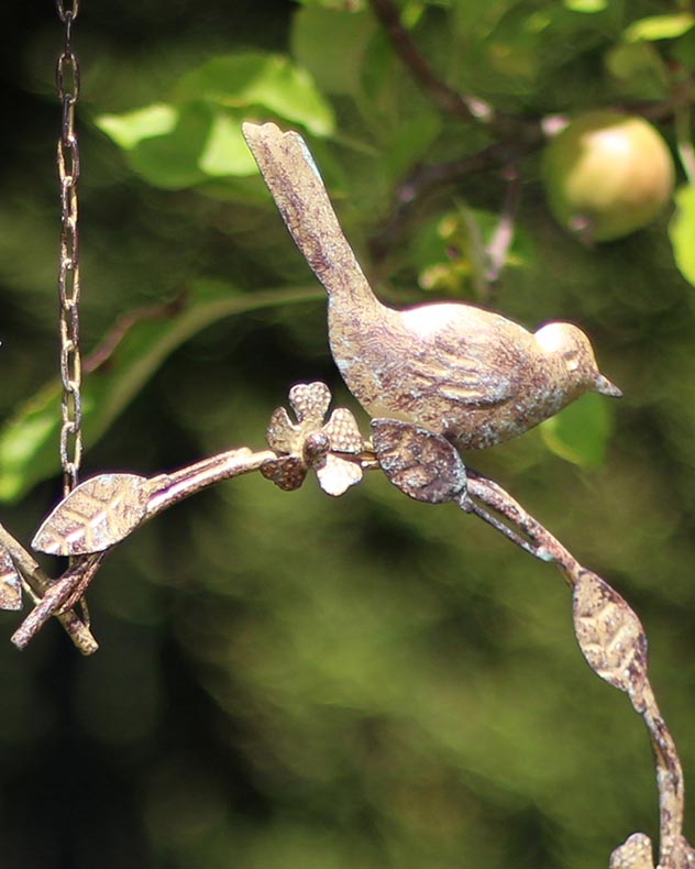 Hanging Heart Bird Dish