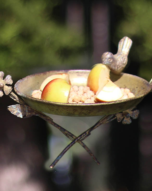 Vintage Hanging Heart Garden Bird Feeder