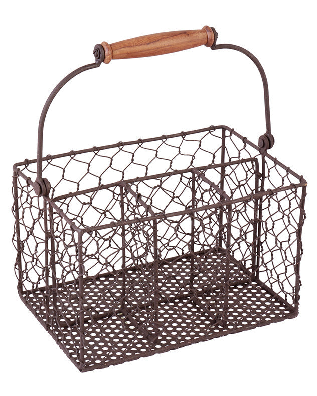 Country Chicken Wire Cutlery Caddies