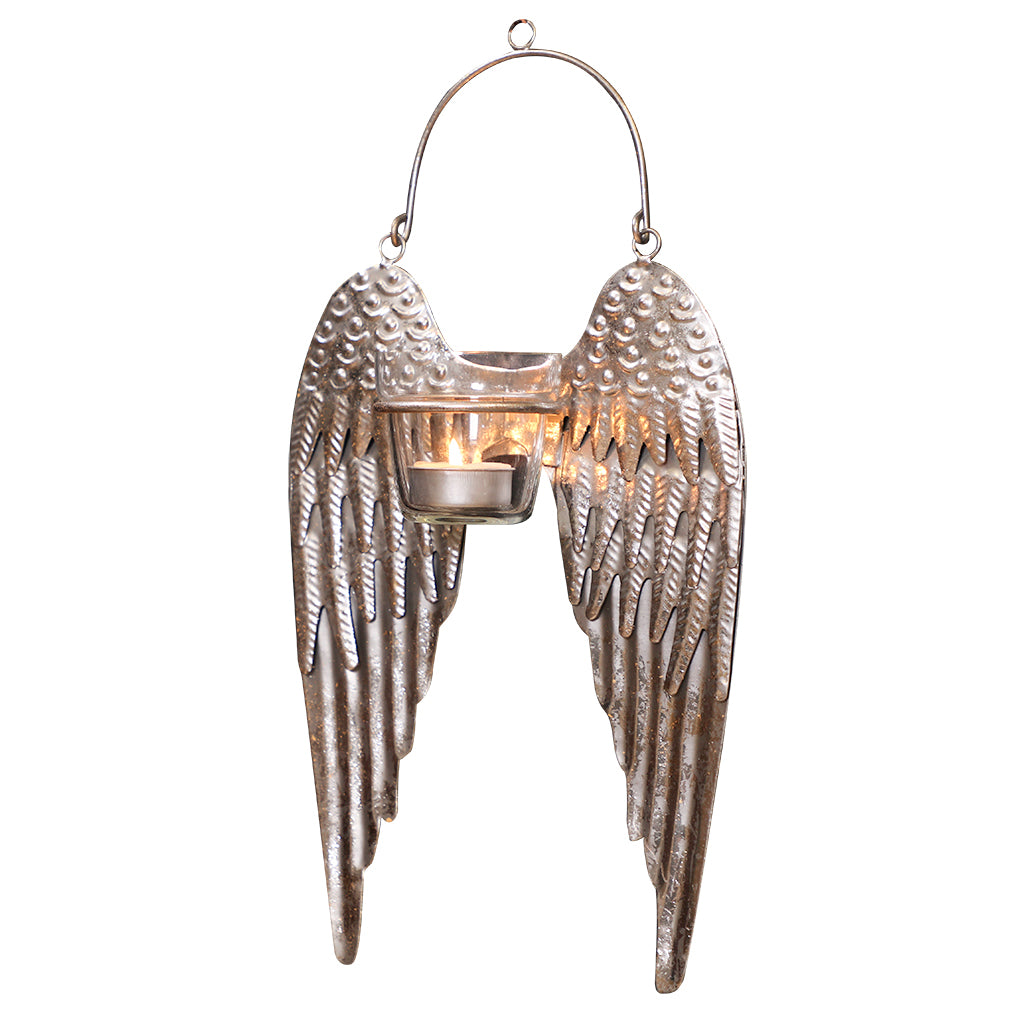 Wall Mounted Angel Wings Large Tealight Holder